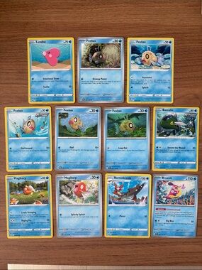 🐟 Fish Pokémon Card Lot | Feebas Magikarp Basculin Bruxish ✨5/$25✨
